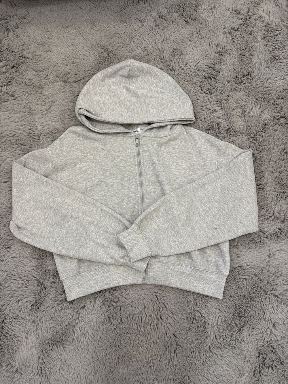 Ardene Heather Gray Hooded Zip Sweatshirt